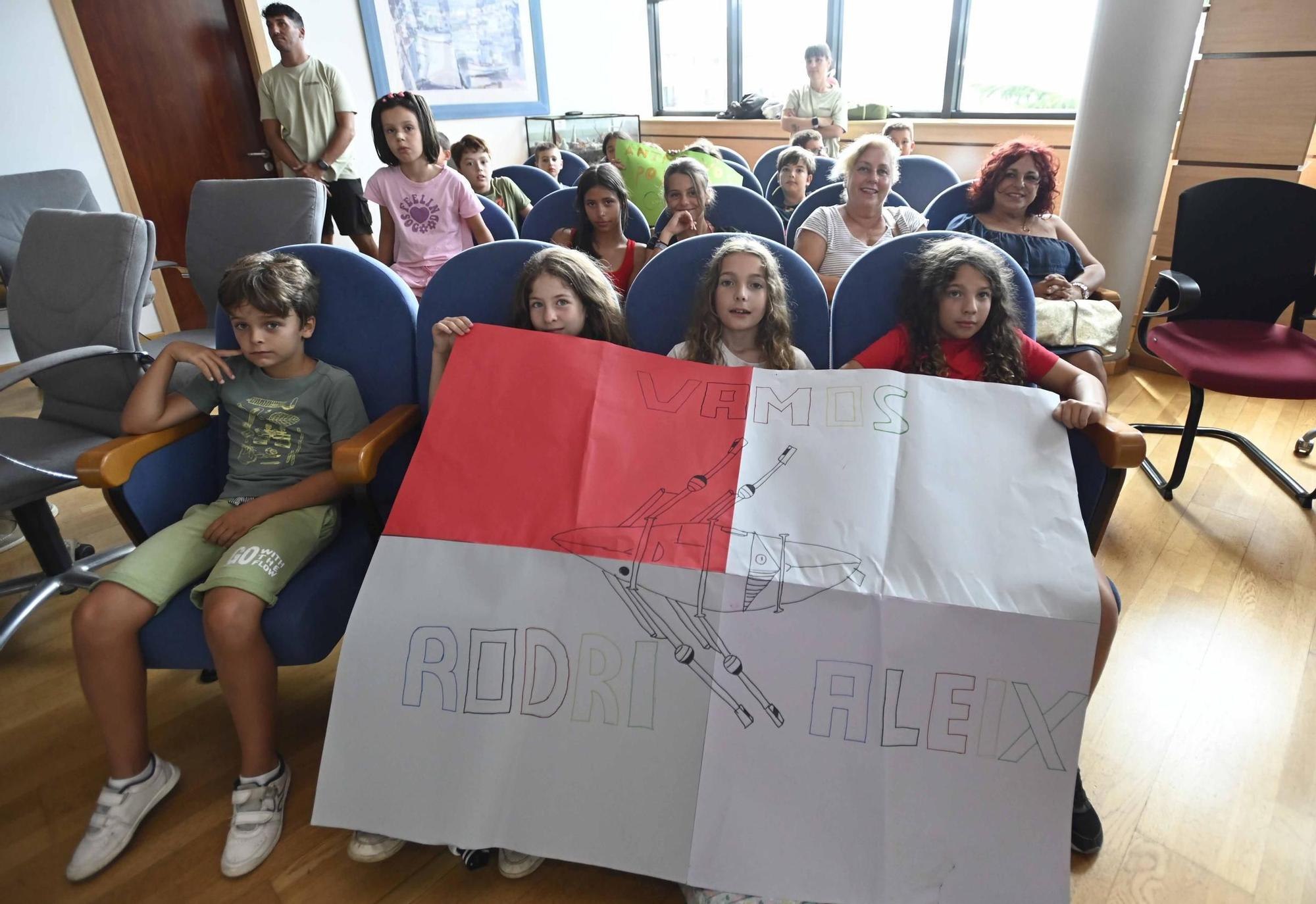 Moaña recibe entre aplausos a su olímpico Rodrigo Conde