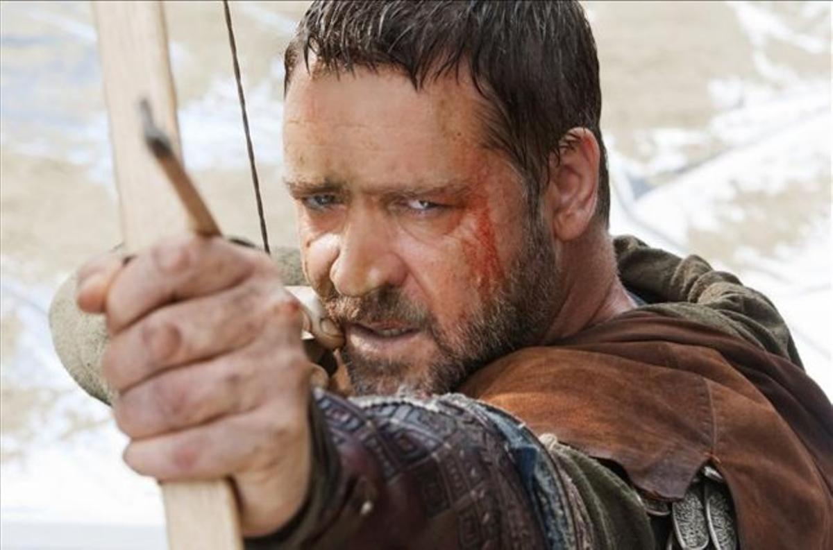 L’actor Russell Crowe, en una seqüència de la pel·lícula ’Robin Hood’. L’actor Russell Crowe, en una seqüència de la pel·lícula ’Robin Hood’.
