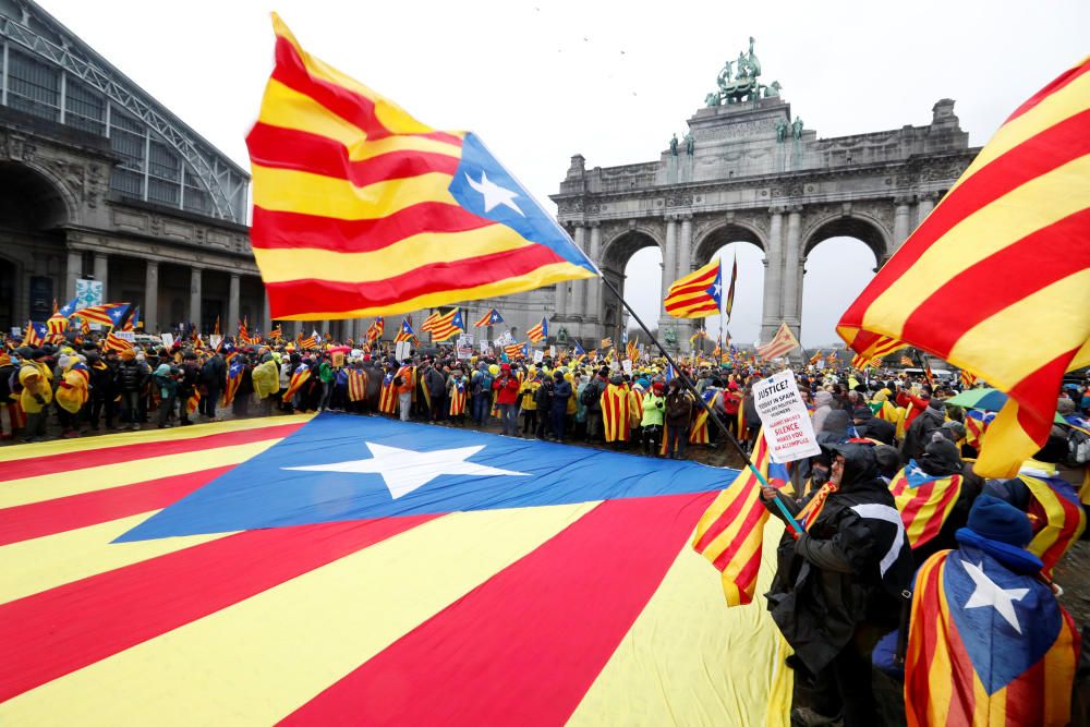 Manifestación independentista en Bruselas