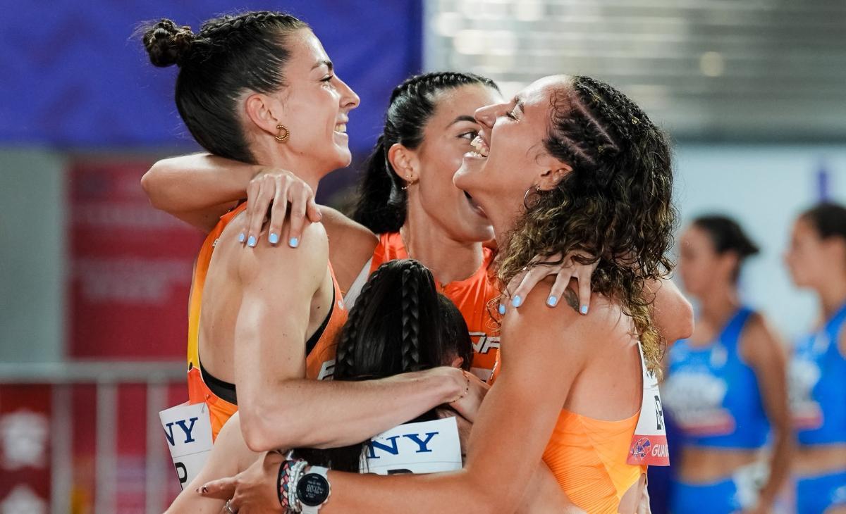 Las españolas, en plena celebración