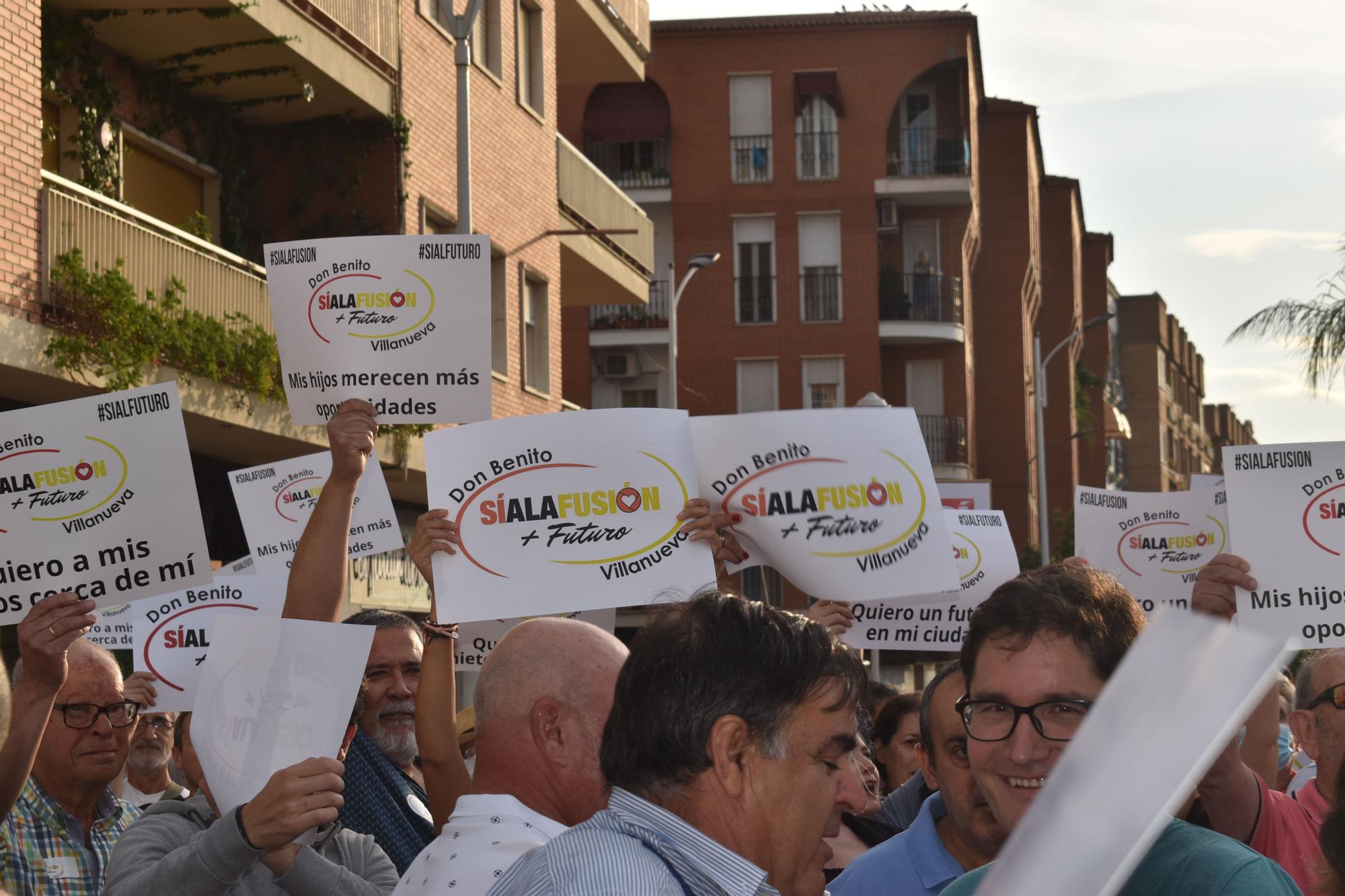 Manifestación en Don Benito por la fusión con Villanueva