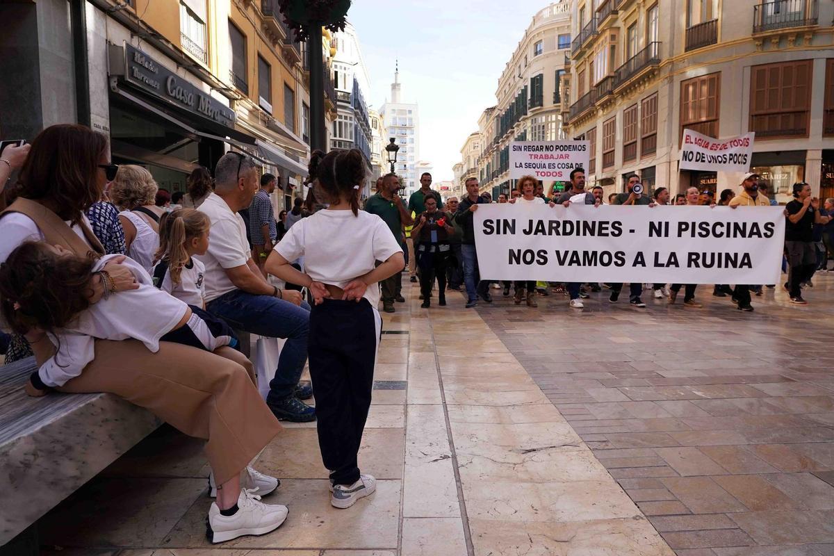 Manifestación en las calles de Málaga.