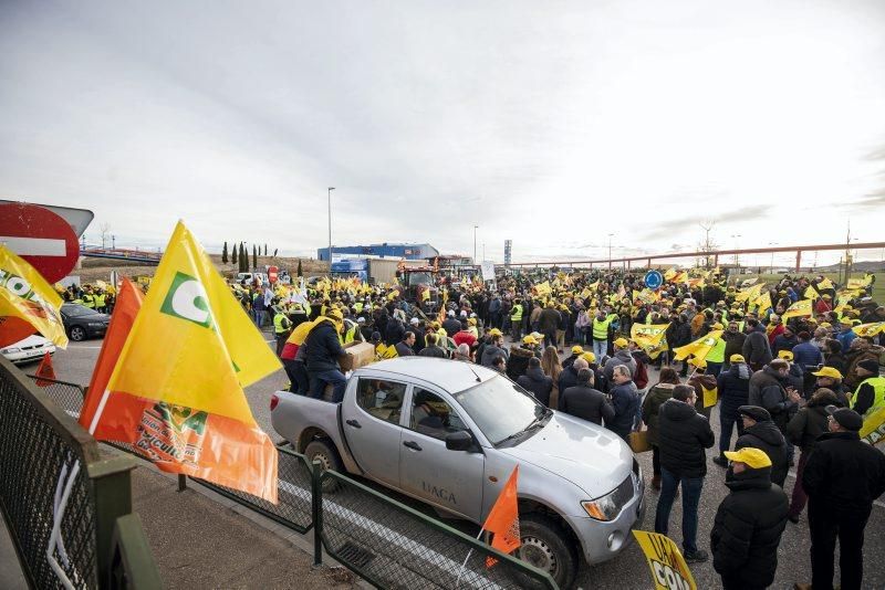 Manifestación de agricultores en Zaragoza