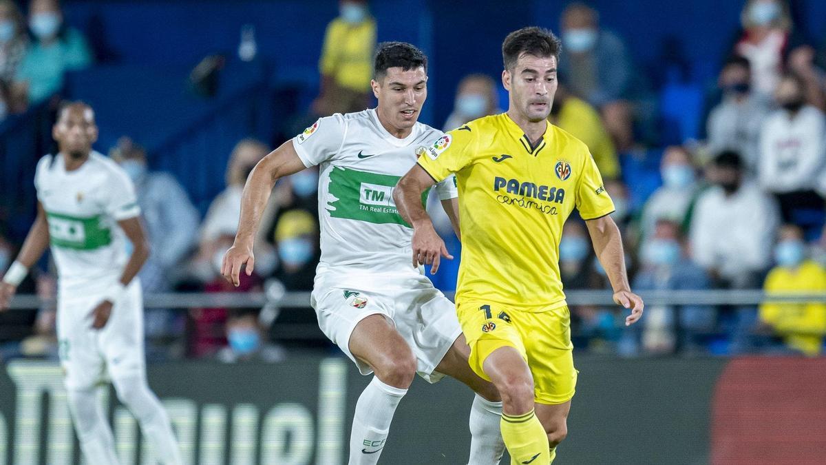 Trigueros en el partido ante el Elche en La Cerámica