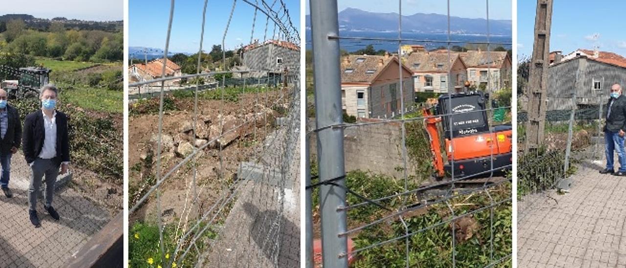 Cacabelos y Otero asistieron al inicio de las excavaciones.