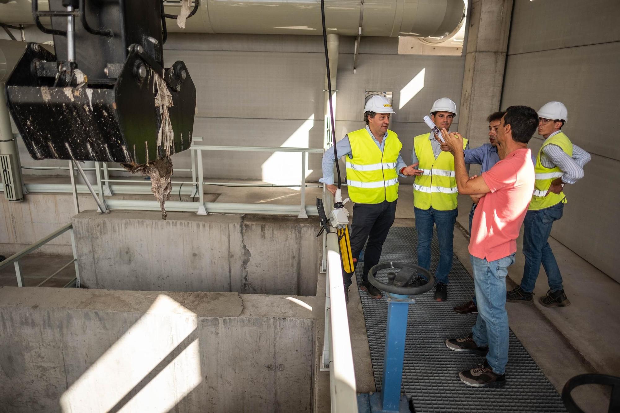 Visita a las obras de la depuradora de Santa Cruz