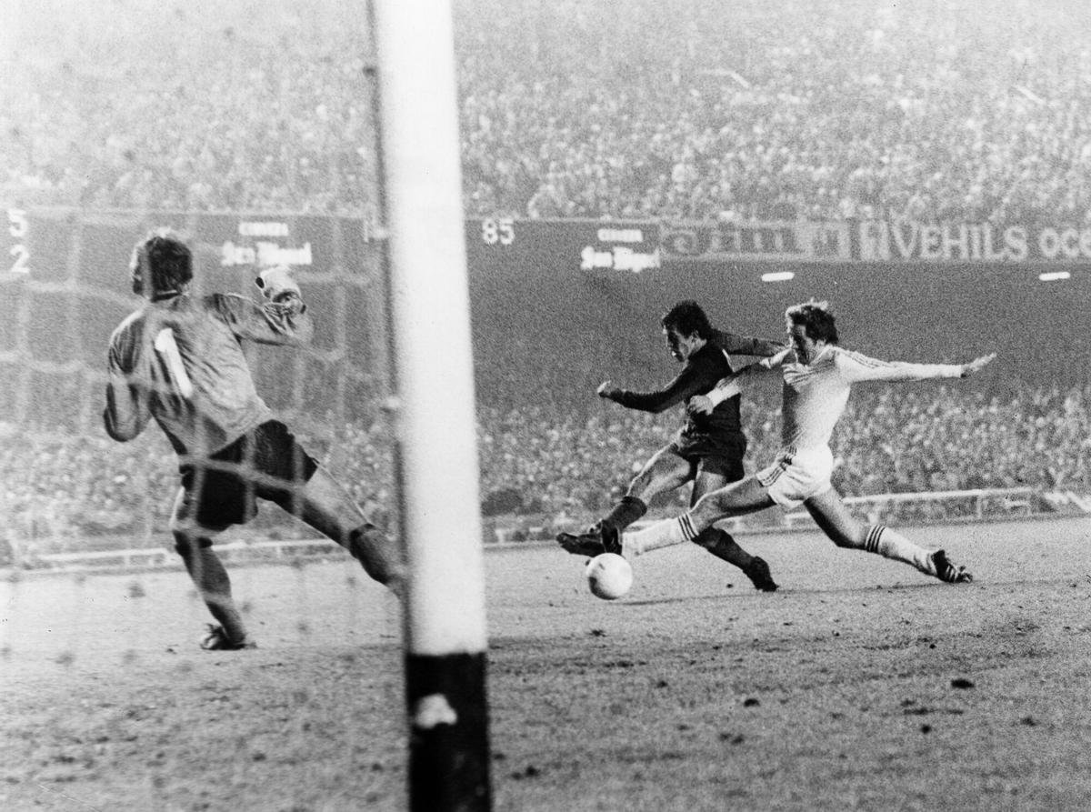 Partido entre el Barça y el Anderlecht en los años 70.