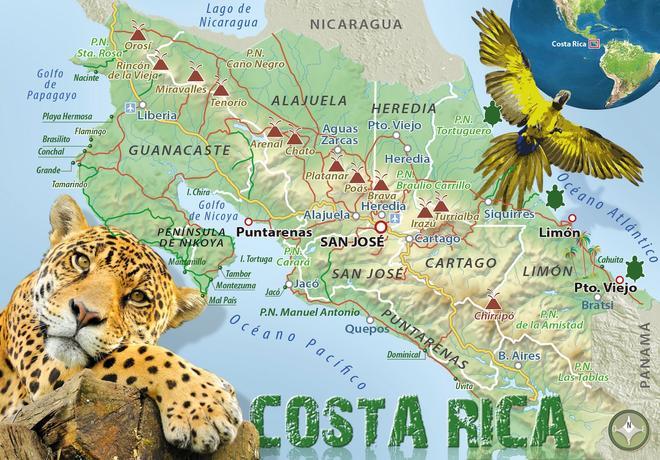 Costa Rica, salvaje y auténtica, MAPA