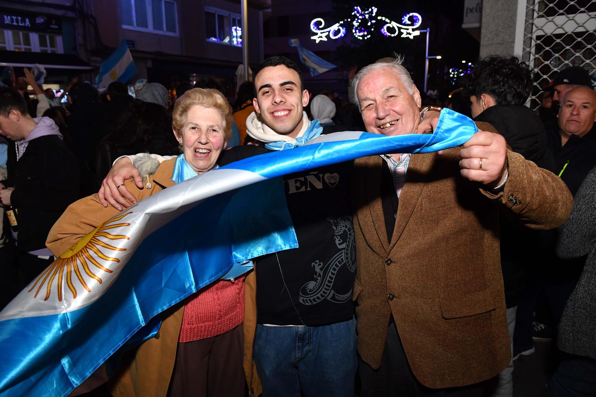 A Coruña celebra la victoria de Argentina en el Mundial