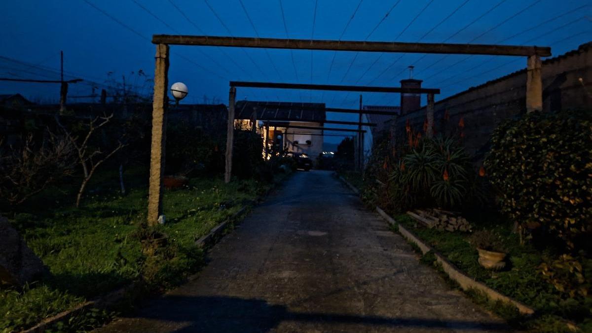 La vivienda donde ocurrieron los hechos, en Cambados