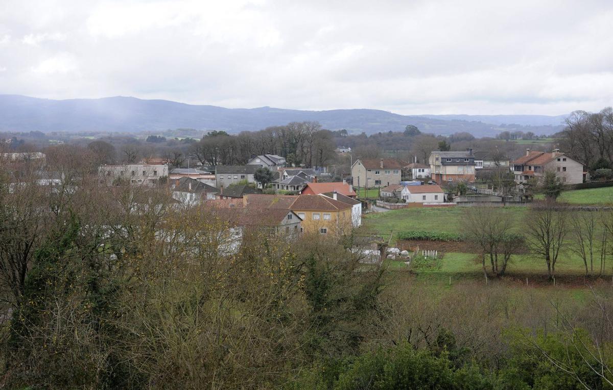 Vista parcial del área de Carragoso, a las afueras del núcleo urbano de Lalín.