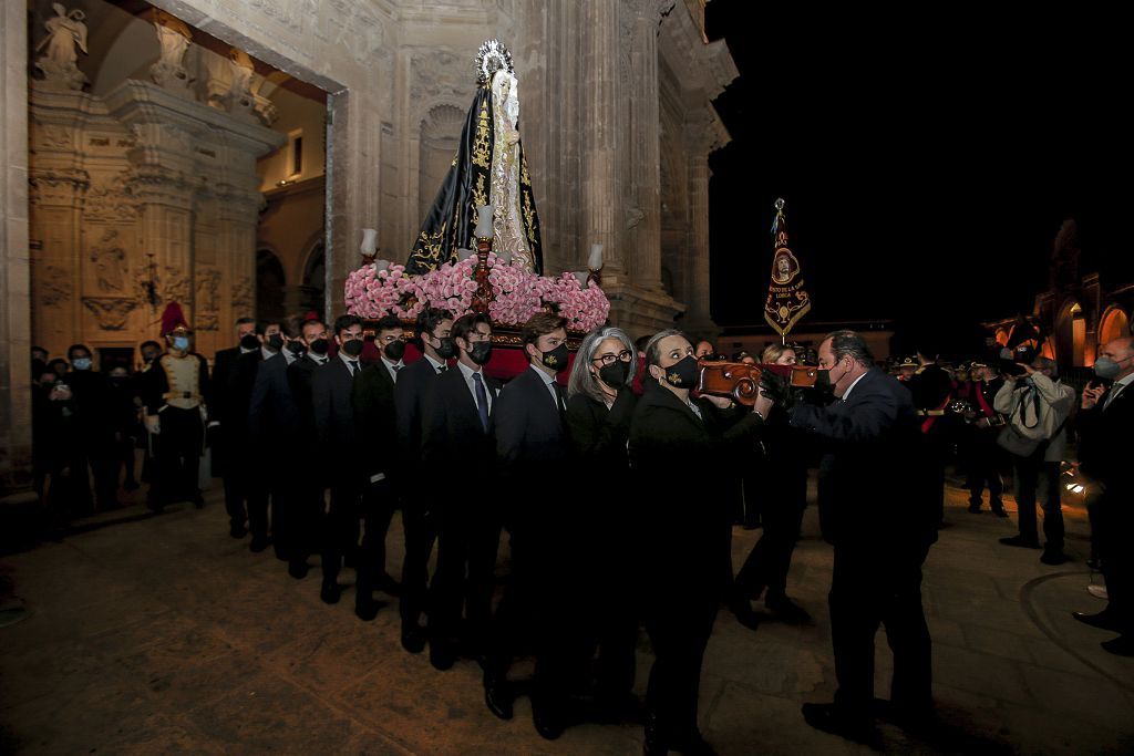 Semana Santa de Lorca 2022: Virgen de la Soledad del Paso Negro, iglesia y procesión