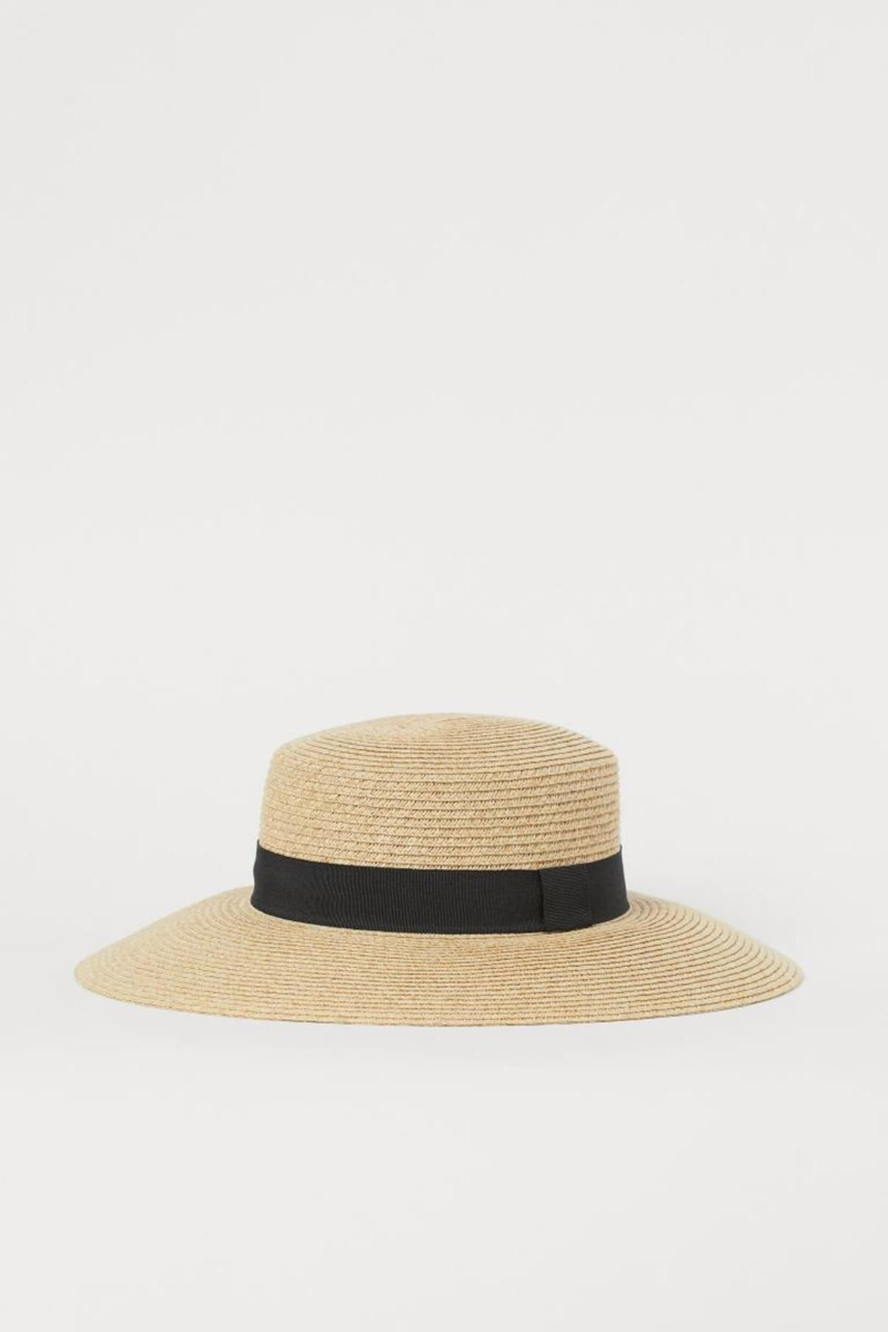 Sombrero de paja con grosgrain de H&M