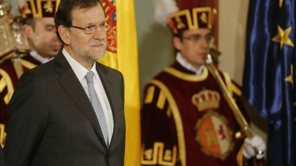 Mariano Rajoy, durante los actos con motivo del Día de la Constitución, este viernes en el Congreso.