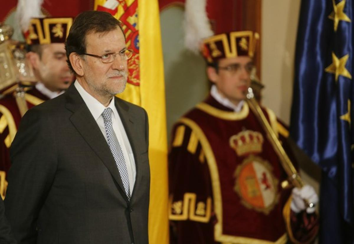 Mariano Rajoy, durant els actes amb motiu del Dia de la Constitució, aquest divendres al Congrés. Mariano Rajoy, durant els actes amb motiu del Dia de la Constitució, aquest divendres al Congrés.