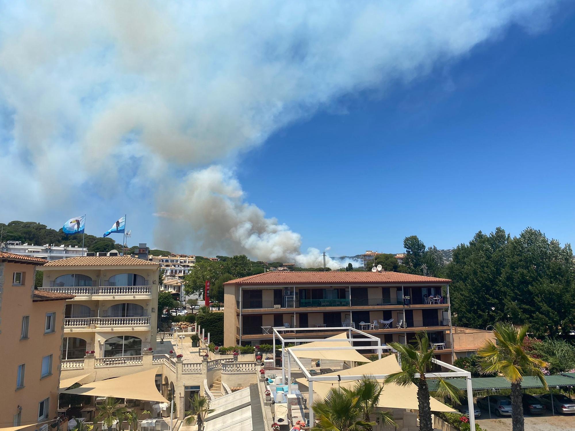 Incendi forestal a Castell d'Aro