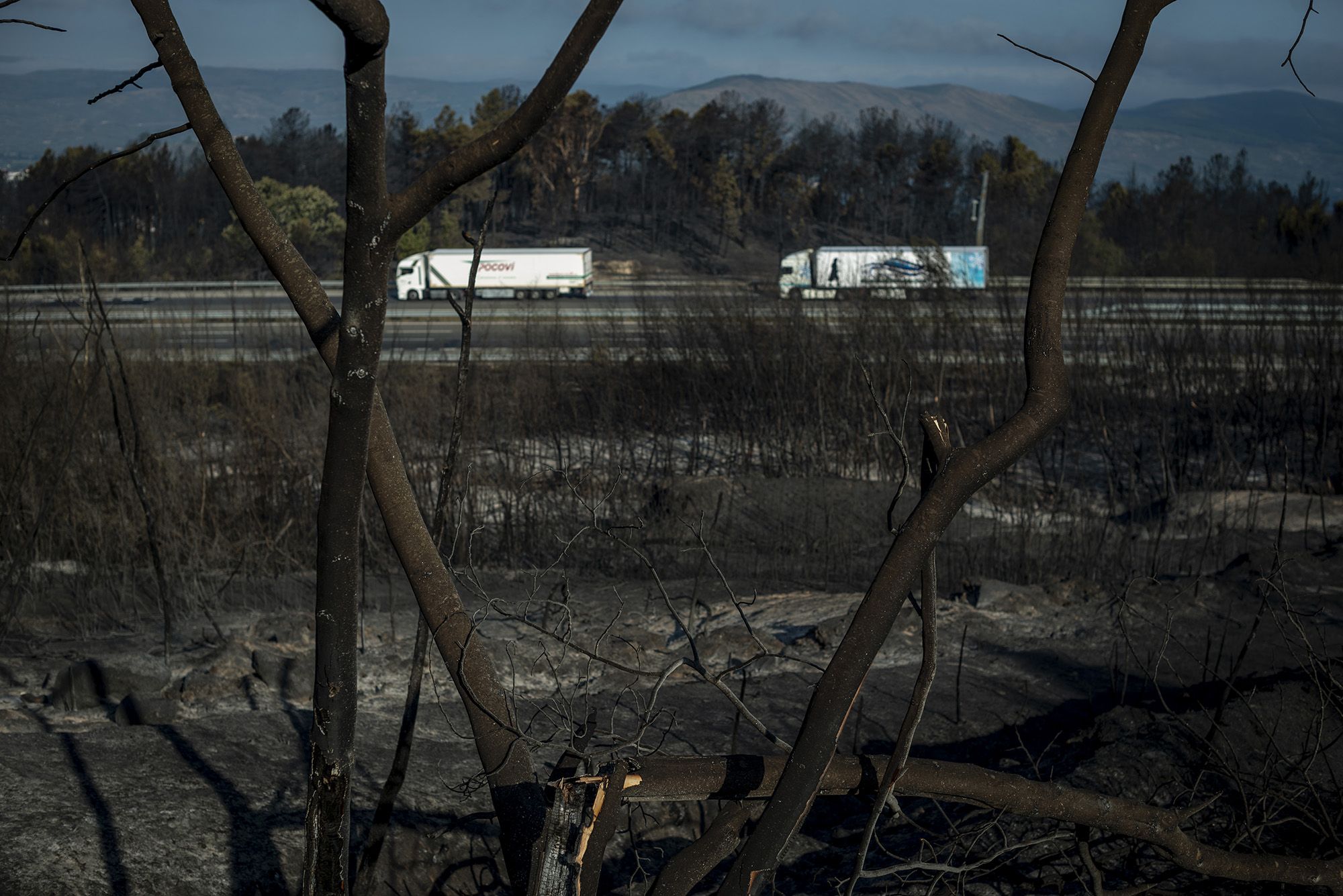 El peligroso incendio de Verín, que llegó a tener entre 10 y 12 focos.