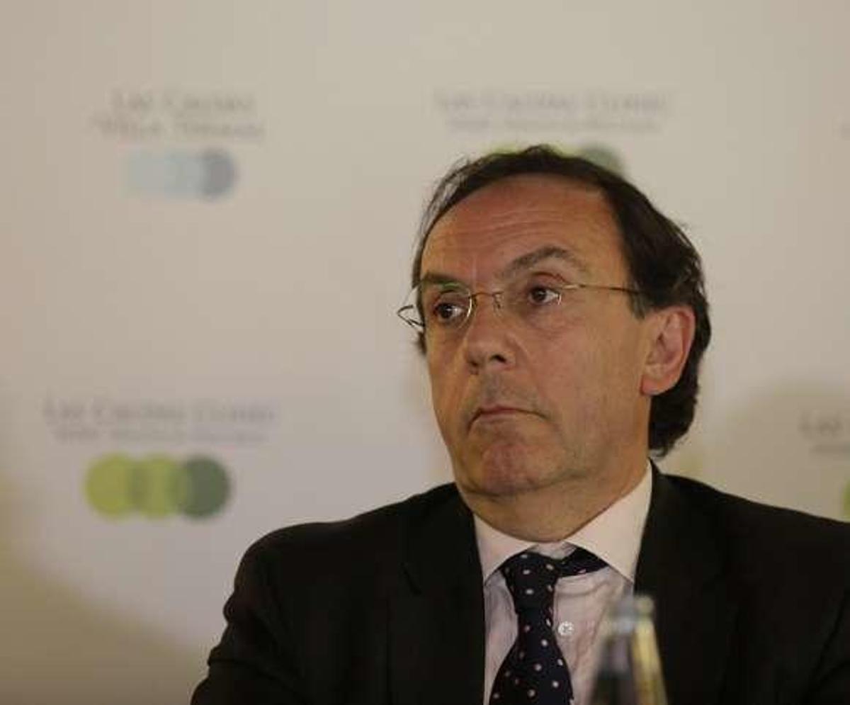 Fernando Villabella, ayer, en la presentación del play-off.