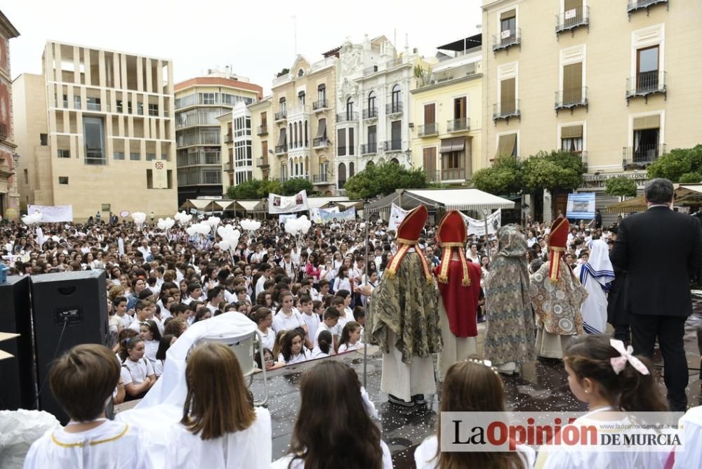 Fiesta de la Luz en la plaza Belluga de Murcia