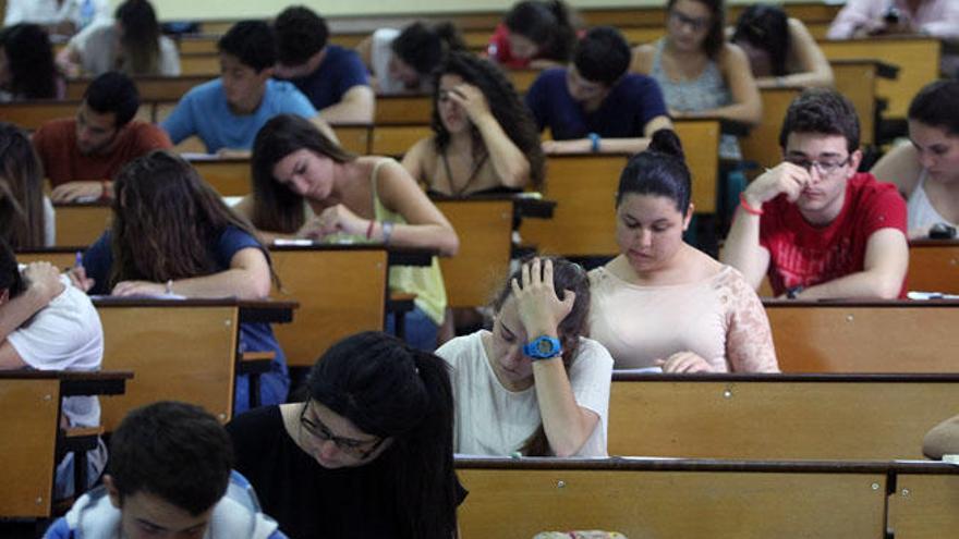 Pruebas de selectividad en Málaga, la pasada semana.