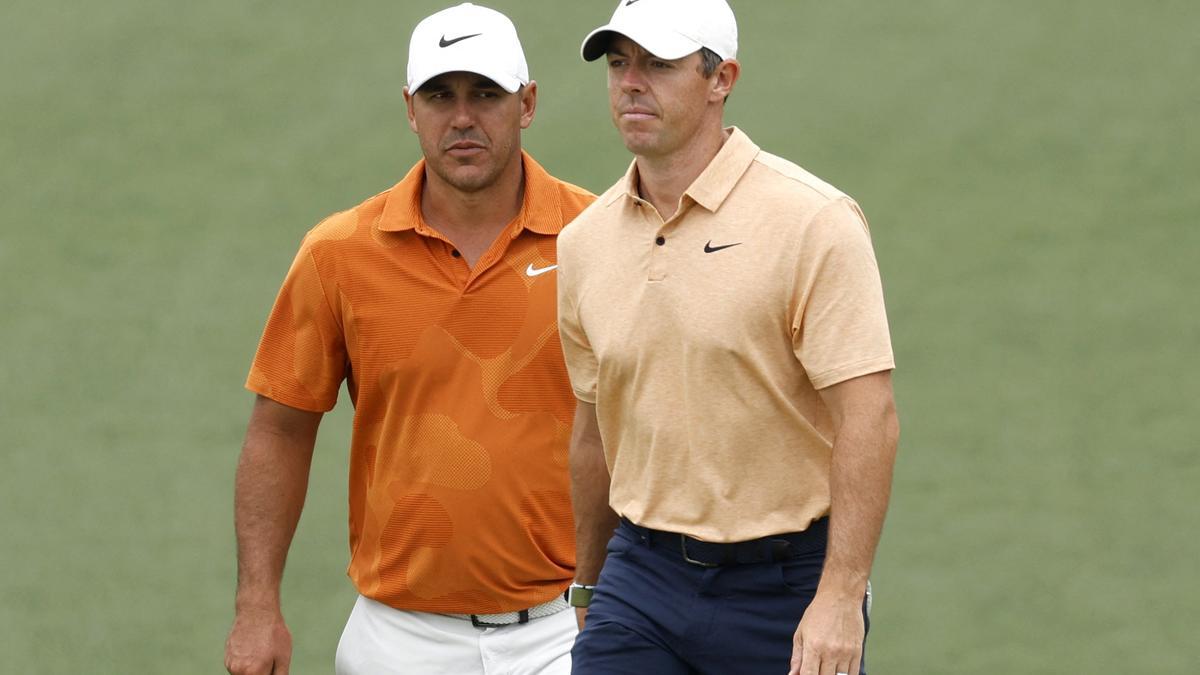 La tensión se palpa en las miradas de Brooks Koepka, del LIV Golf, y McIlroy, fiel al PGA Tour