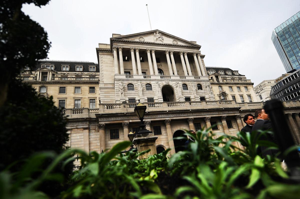 Imagen de la fachada del Banco de Inglaterra en Londres, Reino Unido. EFE/ANDY RAIN