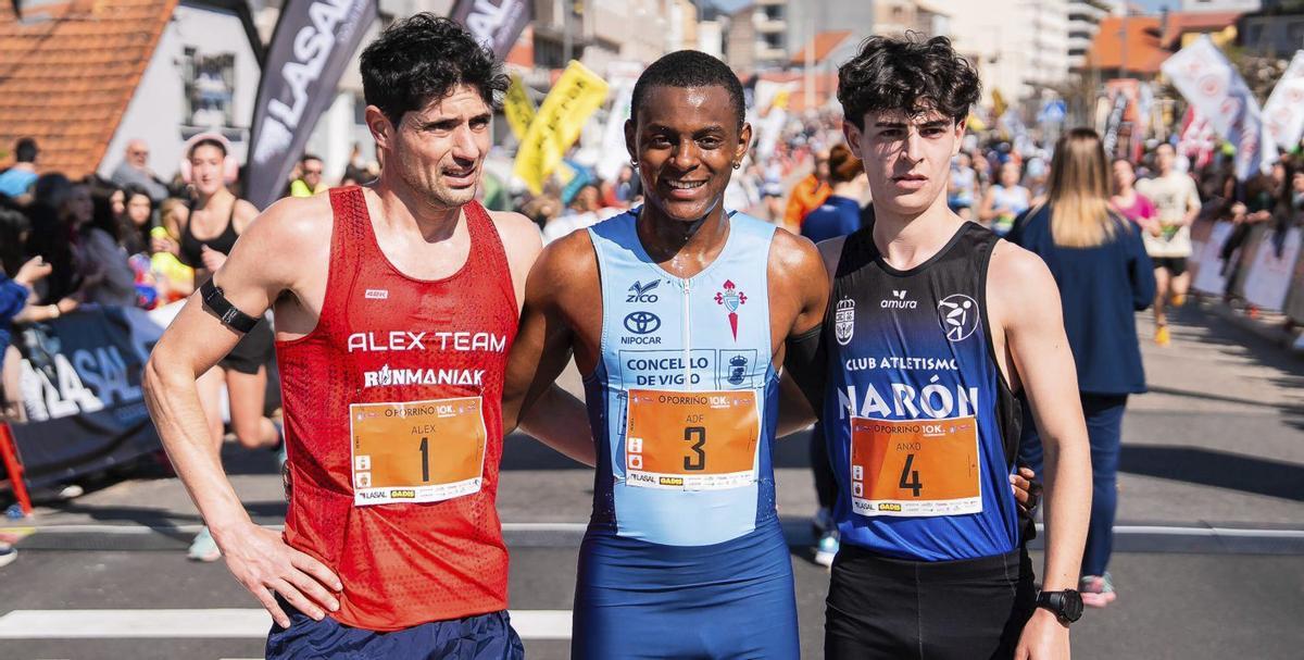 Alejandro Fernández, Asheber Díaz y Anxo Bello, podio masculino. | PEDRO MINA
