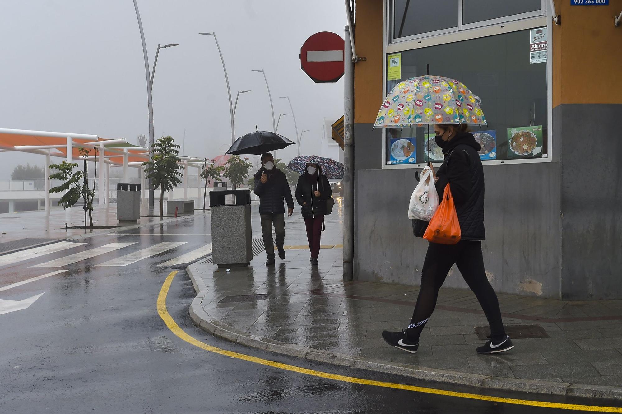 Lluvias débiles en el norte y medianías de Gran Canaria (07/01/2021)