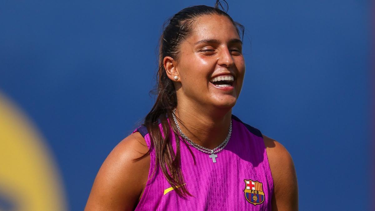 Kika Nazareth en la pretemporada con el Barça