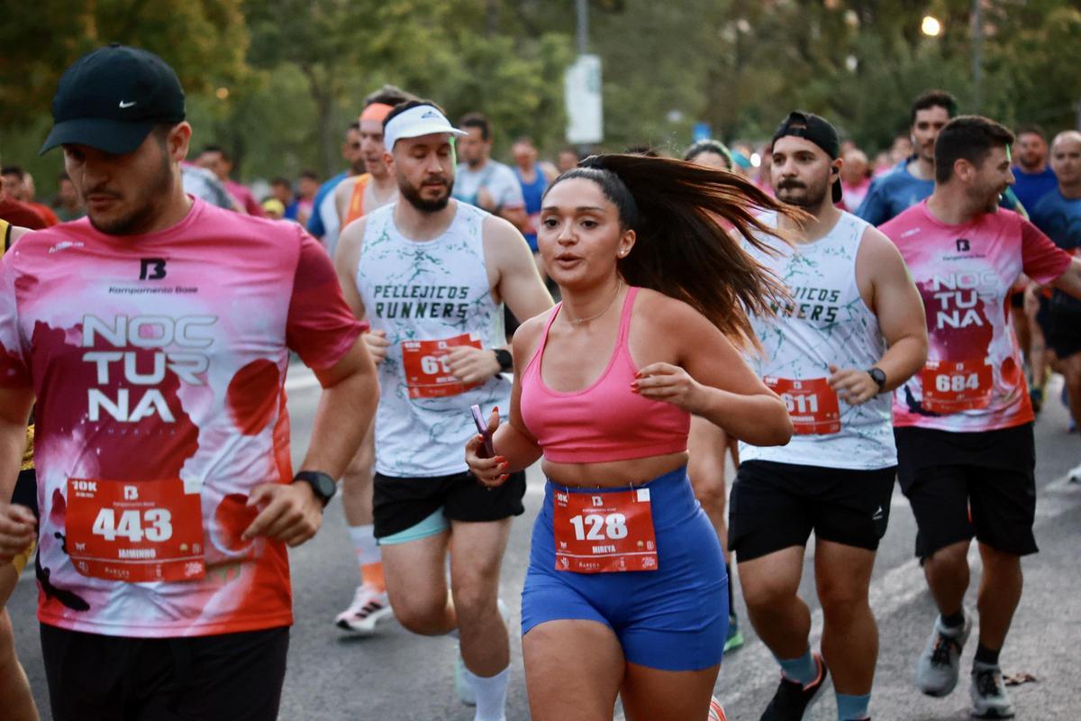 Una imagen de la edición de 2025 de la Carrera Nocturna de Murcia