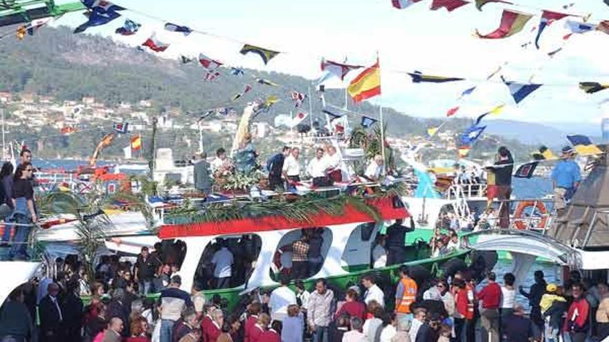 La última procesión marítima de Moaña se celebró en el año 2005.