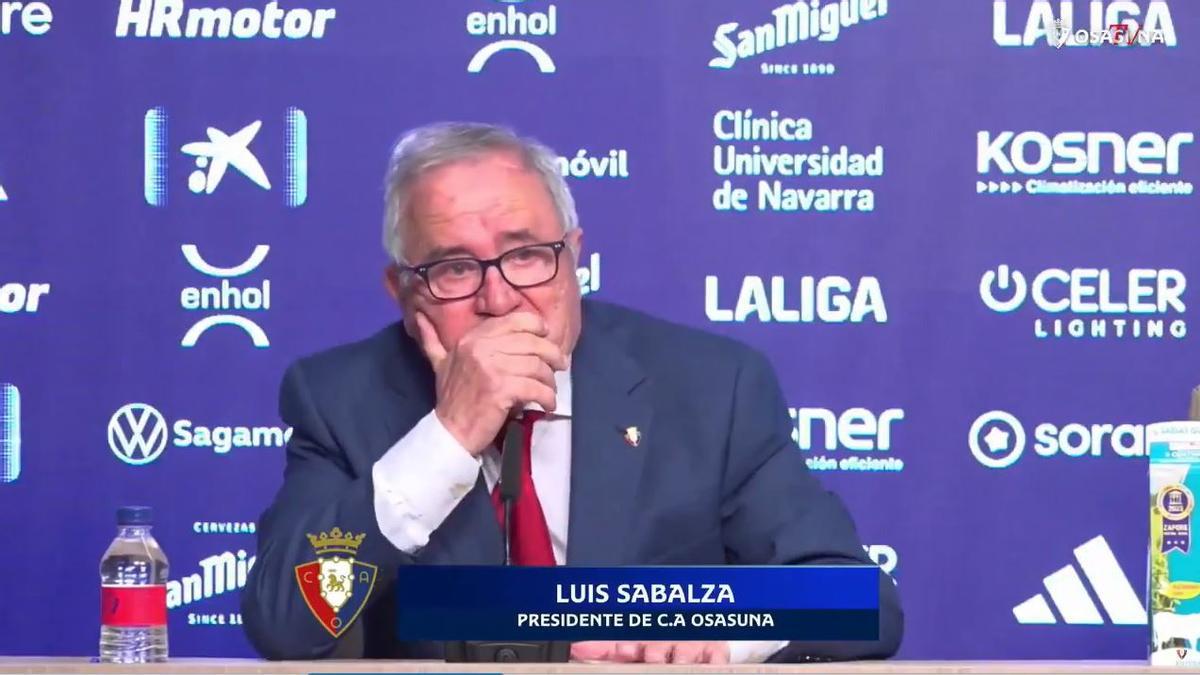 ¡No pudo contener la emoción! El presidente de Osasuna, tras el anuncio de Arrasate