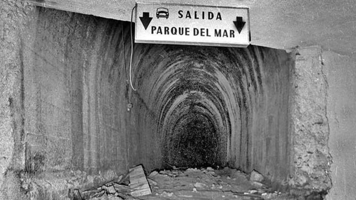 Una imagen insólita del túnel ferroviario subterráneo.