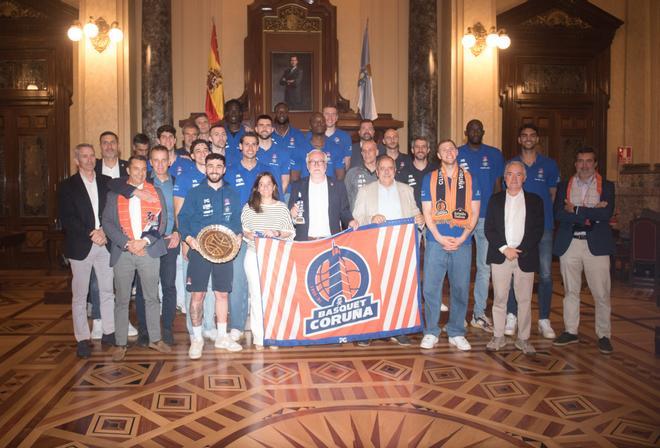 Recepción municipal al Leyma Coruña tras el ascenso a ACB