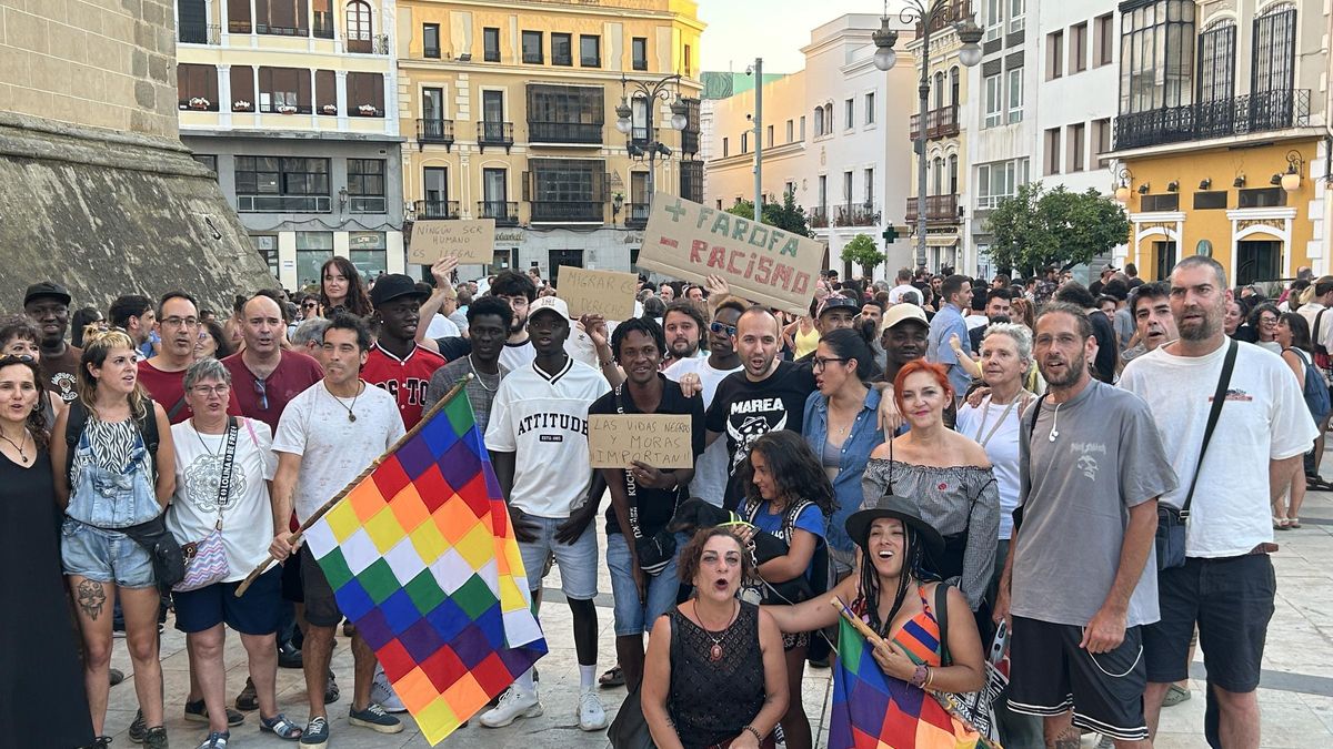 Manifestación en Badajoz de apoyo a la población migrante.