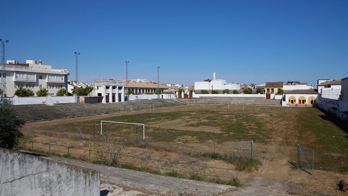 Estado que presenta el antiguo campo de fútbol de San Eulogio.