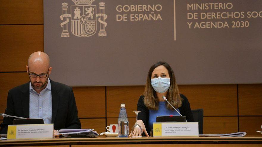 La ministra de Derechos Sociales, Ione Belarra, en el Consejo Territorial de Servicios Sociales celebrado este miércoles.