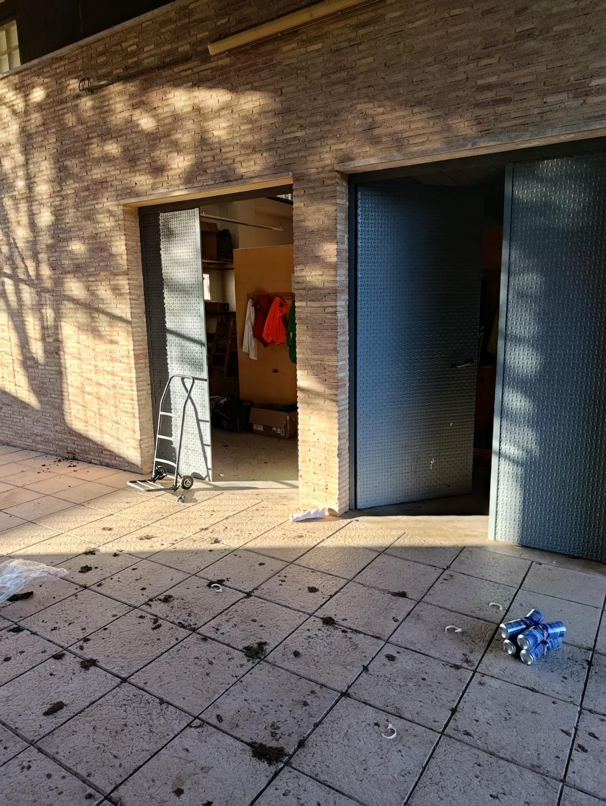 Desperfectos causados por los ladrones.