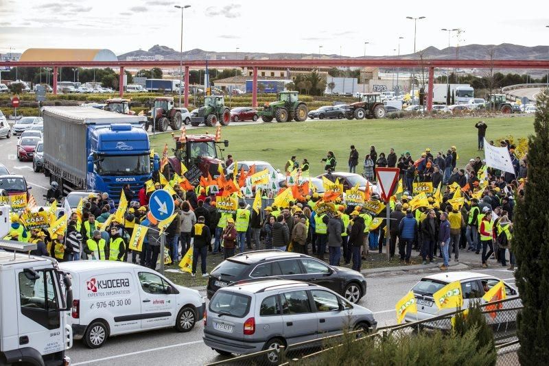 Manifestación de agricultores en Zaragoza