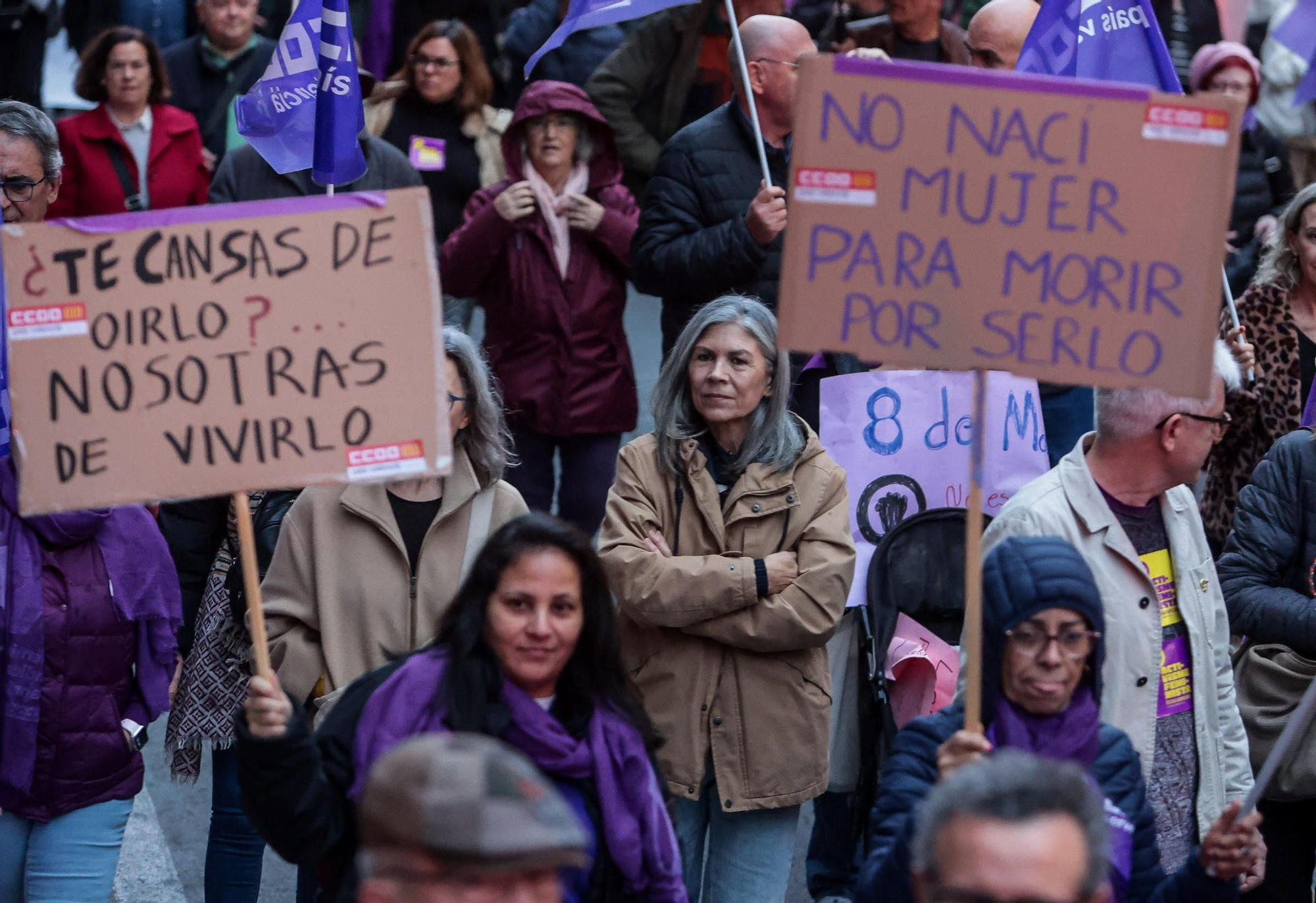 Marcha 8M en Alicante, día de la Mujer