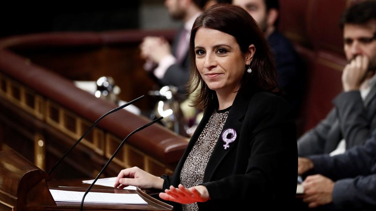 Adriana Lastra, durante su intervención.