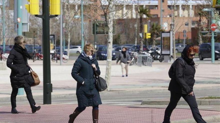 Intervalos de viento fuerte del noroeste en el valle del Ebro y el sur de Huesca