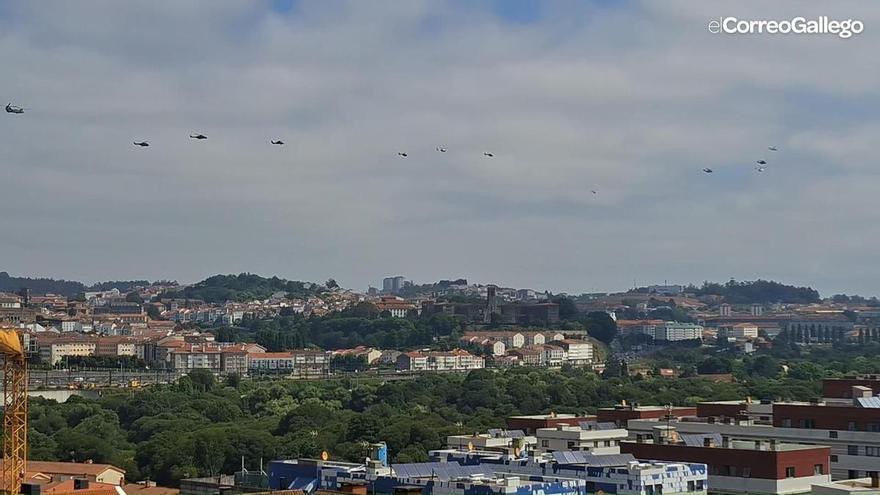 El cielo de Santiago se llena de helicópteros militares de las Fuerzas Armadas