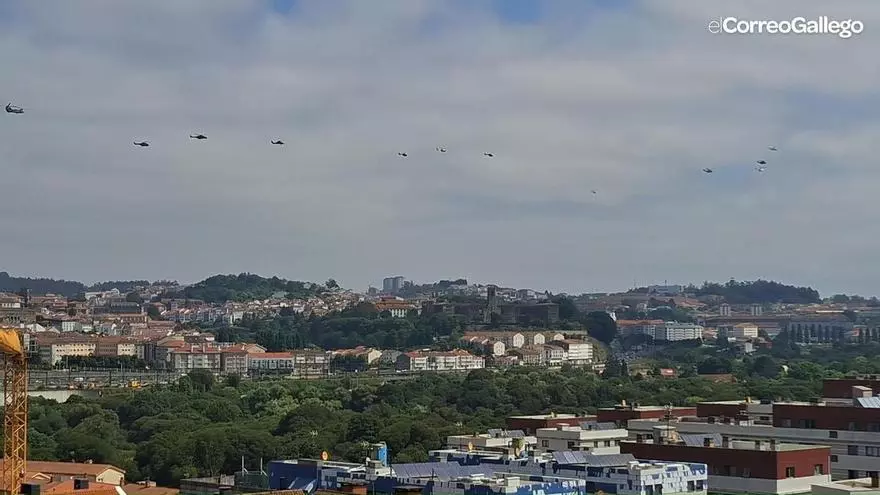 El cielo de Santiago se llena de helicópteros militares de las Fuerzas Armadas