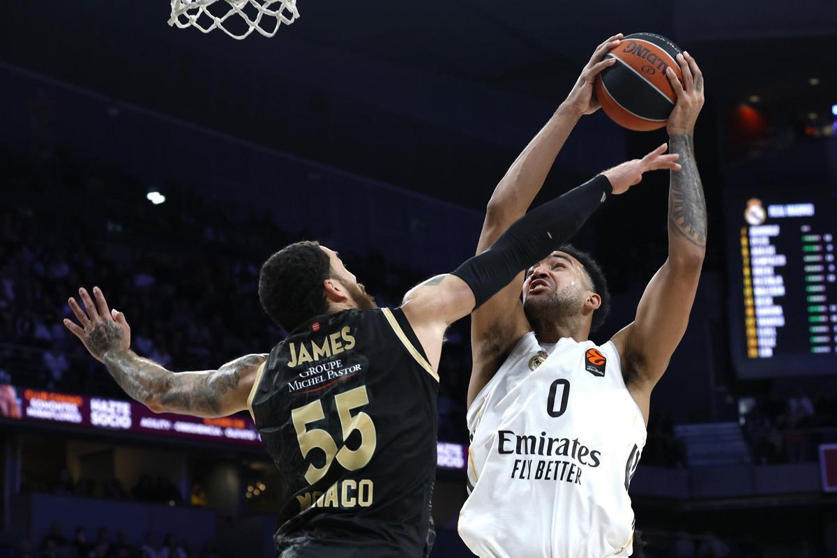 90-78. El Madrid aprovecha una gran primera mitad y roba el 'average' al Mónaco
