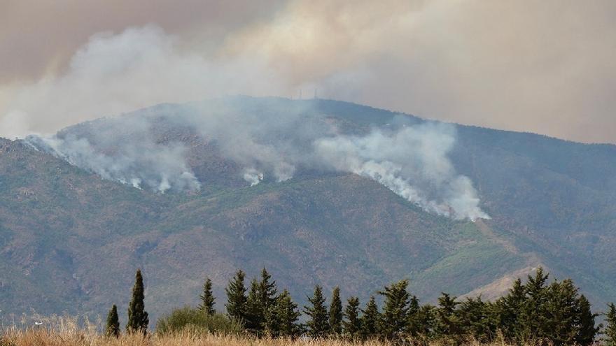 Imagen del incendio forestal que sigue asolando Sierra Bermeja, en la provincia de Málaga