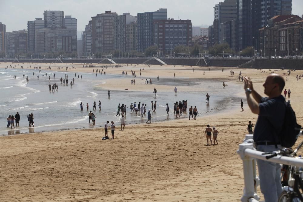 Jornada de calor en Gijón