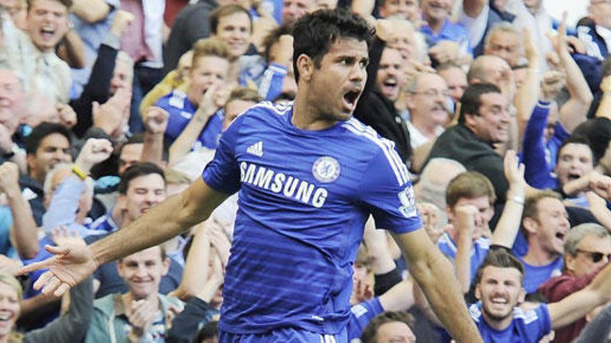 Diego Costa celebra su gol.