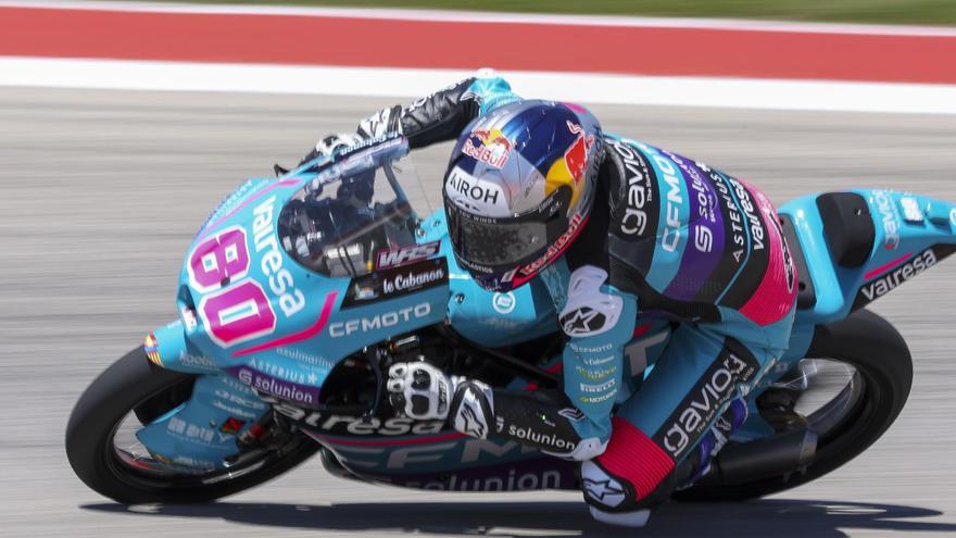 David Alonso brilla en Austin y ya conoce el sabor de la &#039;pole&#039; en Moto3