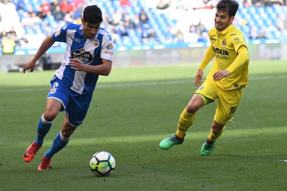 El Dépor cae ante el Villarreal en Riazor